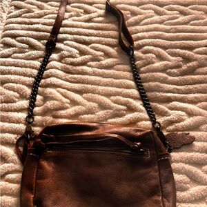 ROOTS Tribe Leather Crossbody Bag